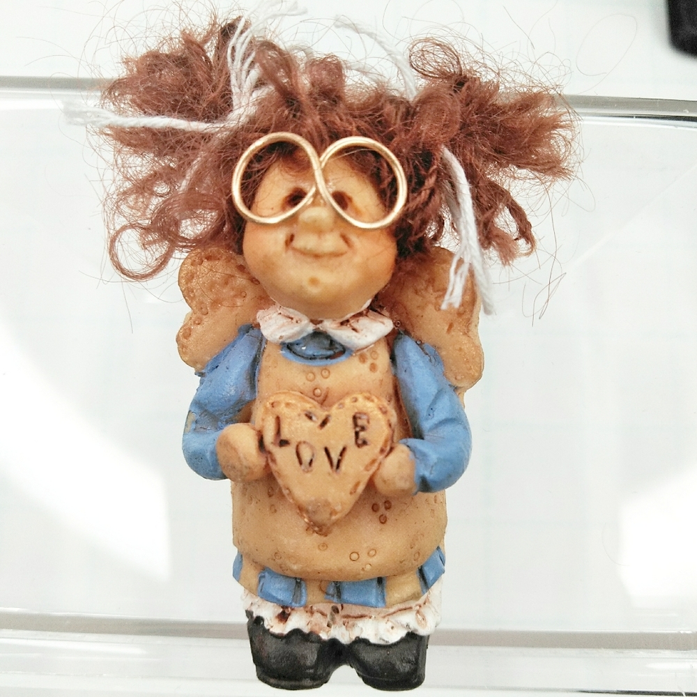 VTG Baking Fairy Heart Love Pigtail Resin Pin